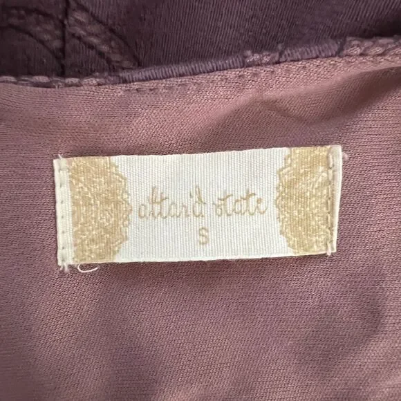 Altar'd State Dress Womens Small Purple Plum Scroll Print‎ Fit & Flare Feminine - Picture 7 of 9